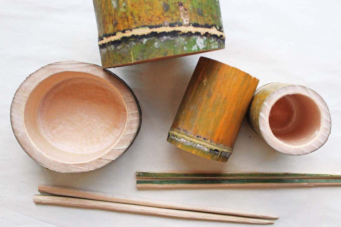 汗見川ふれあいの郷清流館 竹のお箸・器作り体験